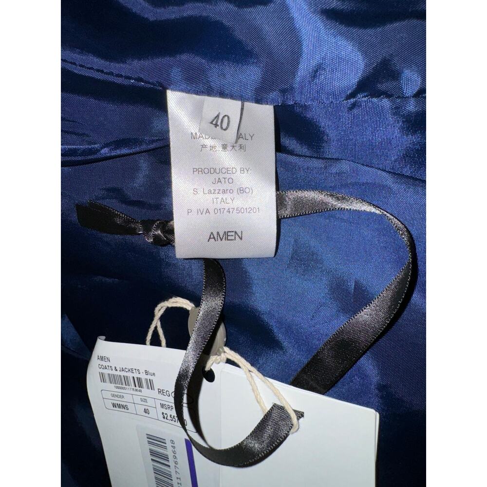 Amen Italy Snake-Print Shearling Biker Jacket – NWT – Size 2/XS - Picture 12 of 15